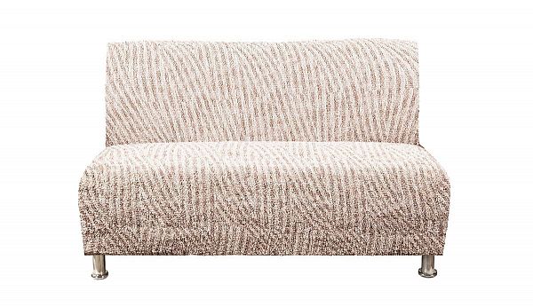Еврочехол Чехол на 2-ух местный диван "Виста" Милано бежевый без подлокотников